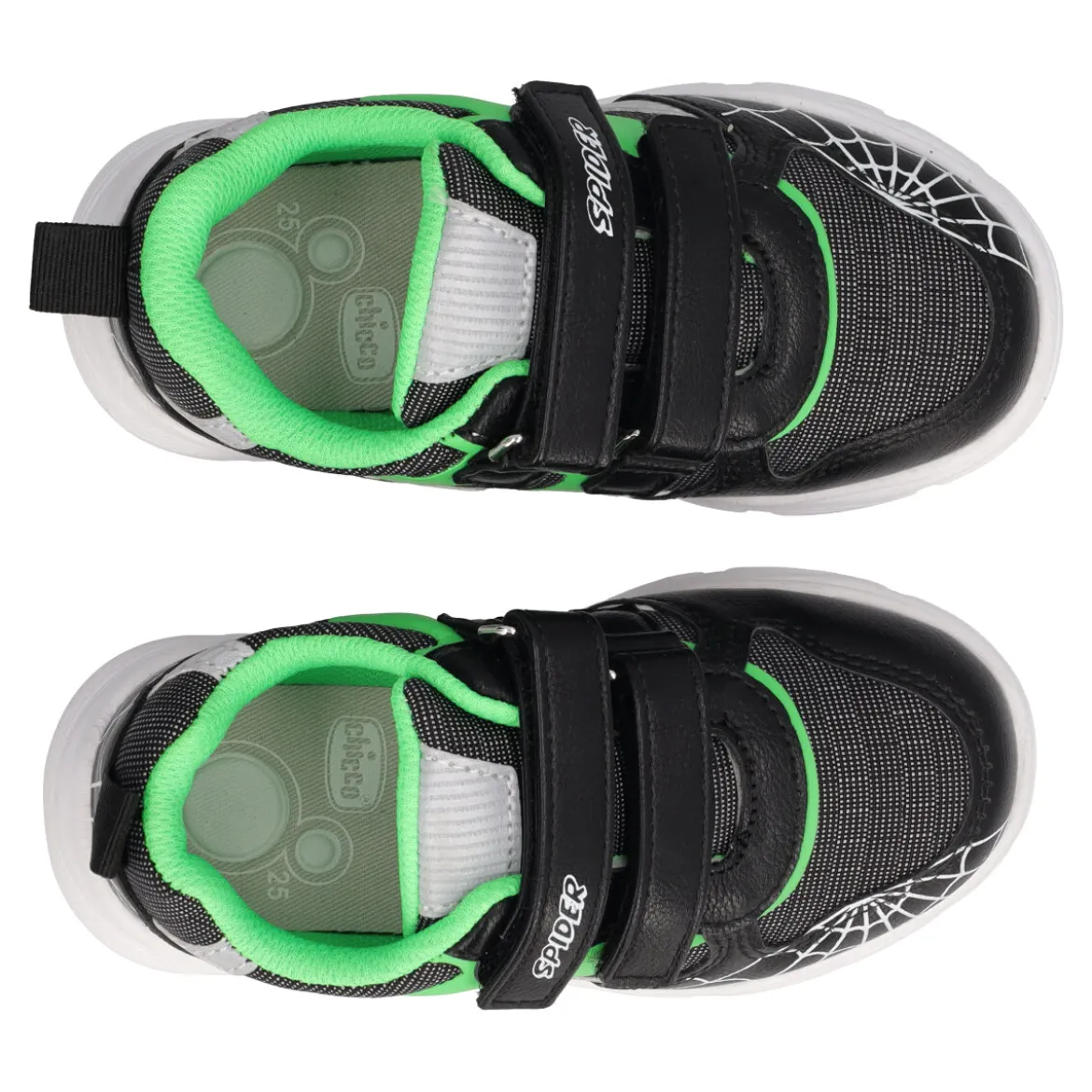 FLUID Sneakers Bambino Nere e Verdi