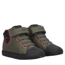 GISLI Sneakers Alta Bambino Verde e Nera