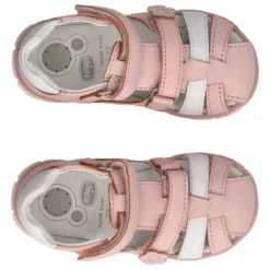 GRANZY Sandali Bambina Rosa e Bianchi in Pelle
