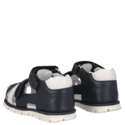 GRANZY Sandalo Bambino Blu e Bianco in Pelle