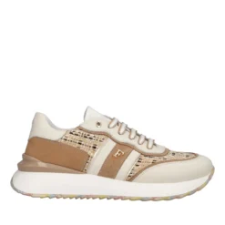 GRAVEL Sneakers Bianche, Avorio e Nocciola