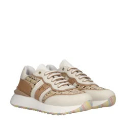GRAVEL Sneakers Bianche, Avorio e Nocciola