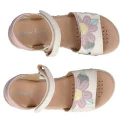 HAITI Sandali Bambina Bianchi con Fiori