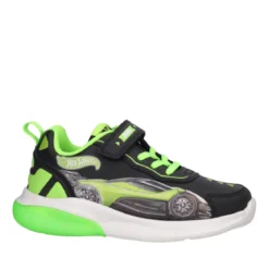 HOT WHEELS B&G LIGHTS Sneakers Bambino Nere e Verdi - con Luci