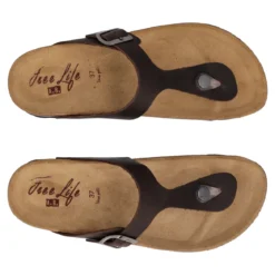 Infradito Donna Marrone Rustico in Pelle