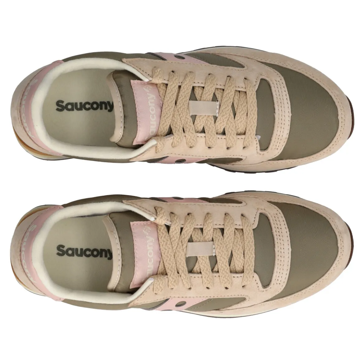 JAZZ TRIPLE Sneakers Donna Beige, Verdi e Rosa