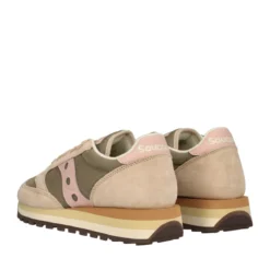 JAZZ TRIPLE Sneakers Donna Beige, Verdi e Rosa