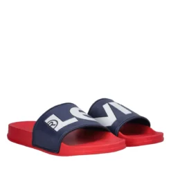 JUNEL Ciabatte Mare Bambini Blu e Rosse