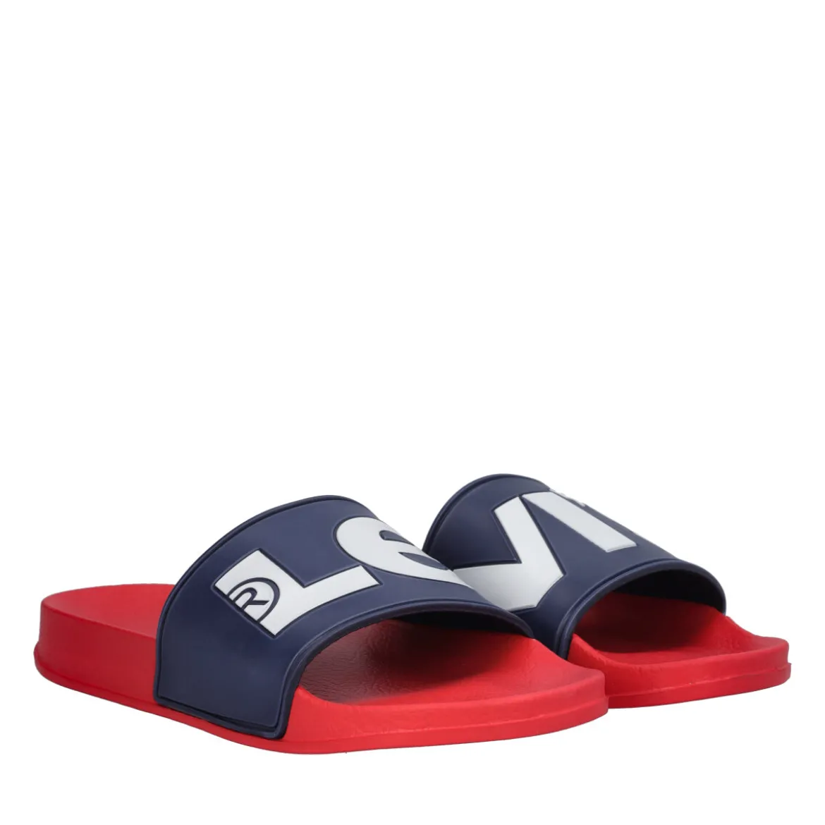 JUNEL Ciabatte Mare Bambini Blu e Rosse