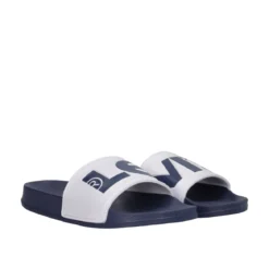 JUNEL Ciabatte Mare Bambini Blu e Bianche