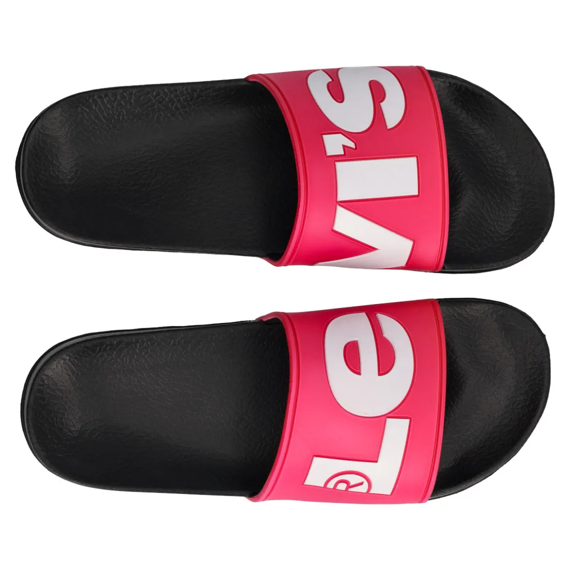 JUNEL Ciabatte Mare Bambini Nere e Fucsia