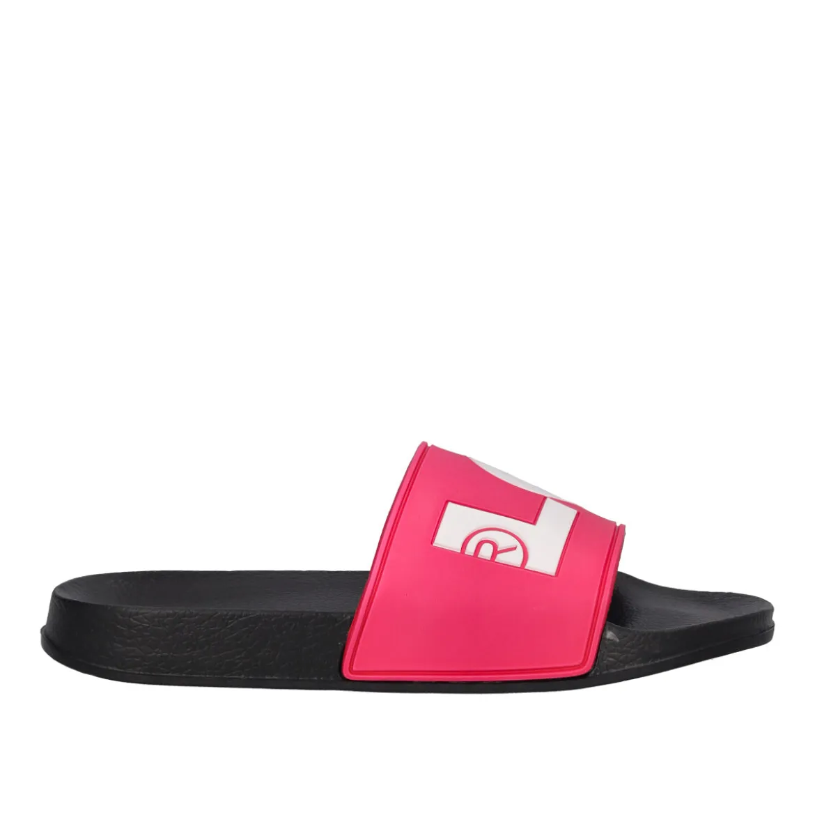 JUNEL Ciabatte Mare Bambini Nere e Fucsia