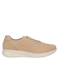 KAYLA Sneakers Comfort Donna Beige in Pelle