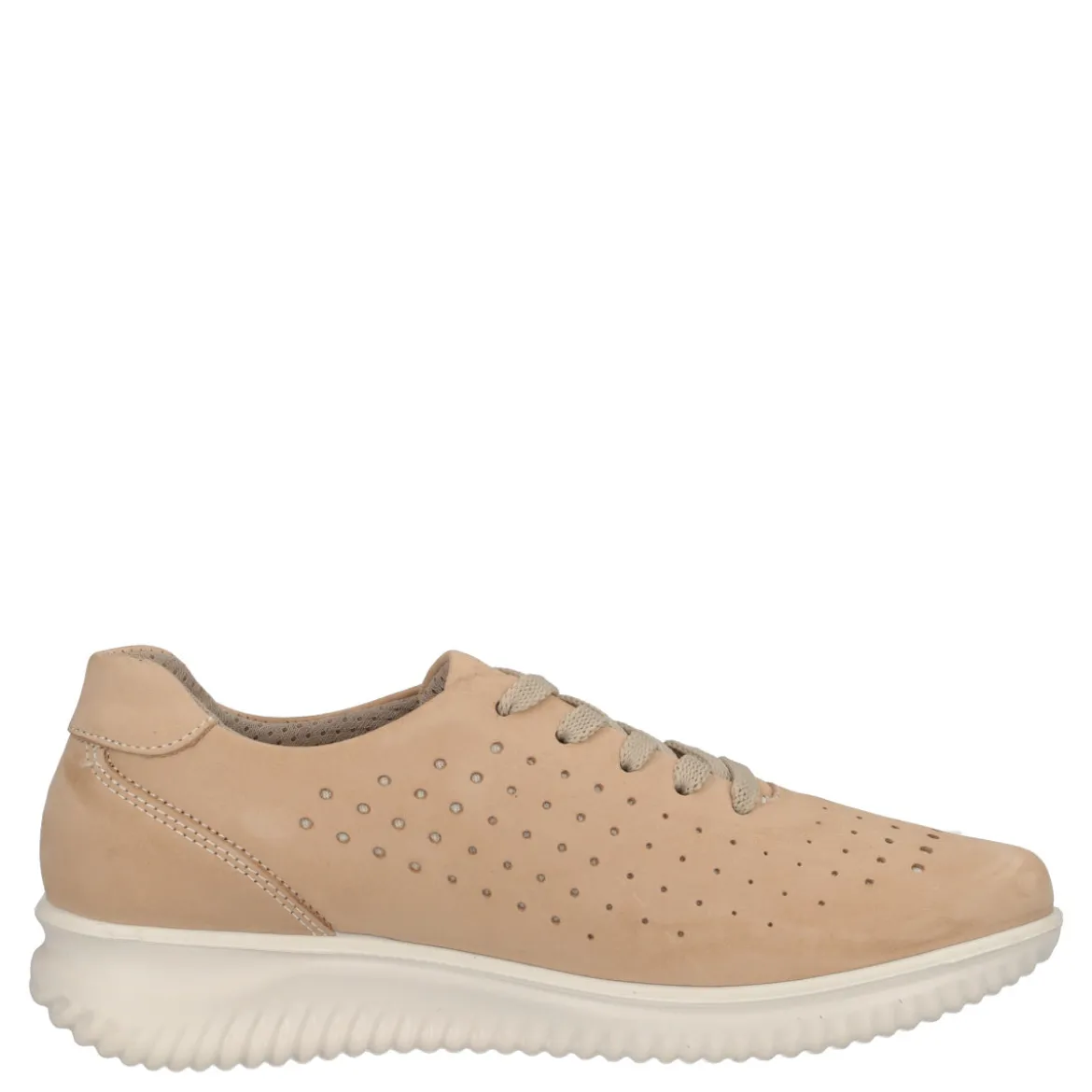 KAYLA Sneakers Comfort Donna Beige in Pelle