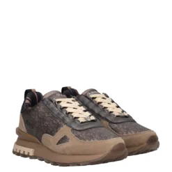 LISBOA Sneakers Donna Taupe Metallizzate