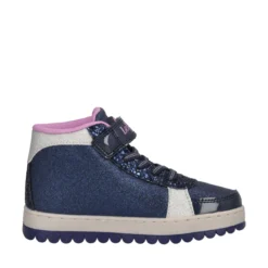 MILLE STELLE Sneakers Alte Bambina Blu, Argento e Lilla con Musica