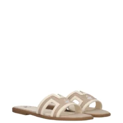 MINA CVS Ciabatte Donna Beige e Bianche
