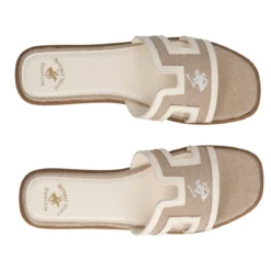 MINA CVS Ciabatte Donna Beige e Bianche