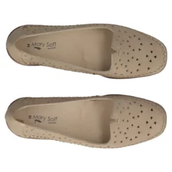 Mocassini Comfort Beige Donna in Pelle
