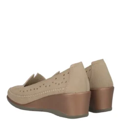 Mocassini Comfort Beige Donna in Pelle