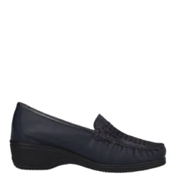 Mocassini Comfort Donna Blu in Pelle