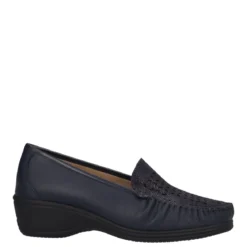 Mocassini Comfort Donna Blu in Pelle
