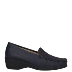 Mocassini Comfort Donna Blu in Pelle