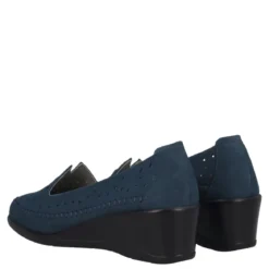 Mocassini comfort Donna Blu in Pelle