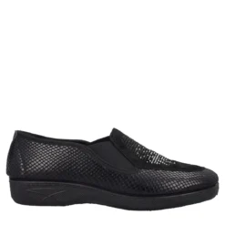 Mocassini Comfort Donna Neri Pitonati