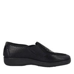 Mocassini Comfort Donna Neri Pitonati