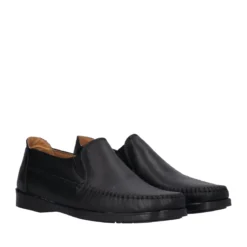 Mocassini Comfort Uomo Neri in Pelle