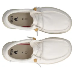 Mocassini Donna Bianchi in Tessuto