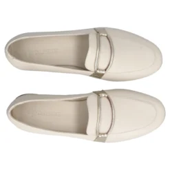 Mocassini Donna Crema