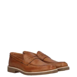 Mocassini Uomo Color Cuoio in Pelle