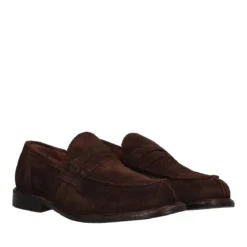 Mocassini Uomo Marroni in Pelle Suede