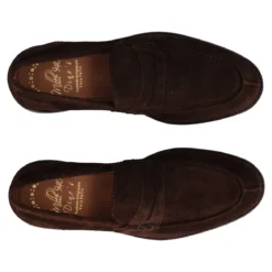 Mocassini Uomo Marroni in Pelle Suede