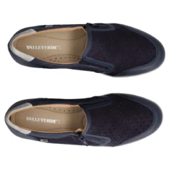 Mocassino con Zeppa 4 cm Donna Blu