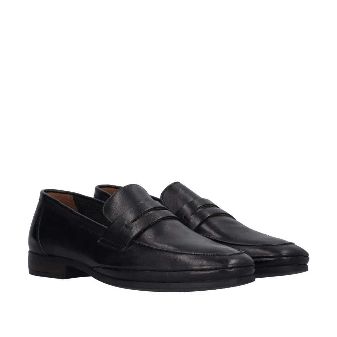 Mocassino Uomo Neri in Pelle