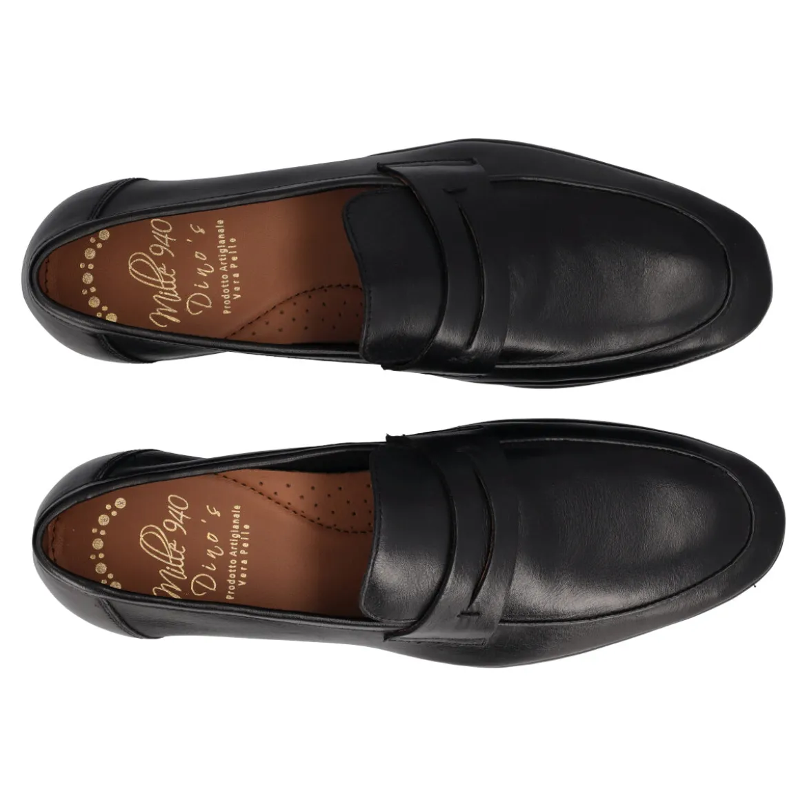 Mocassino Uomo Neri in Pelle