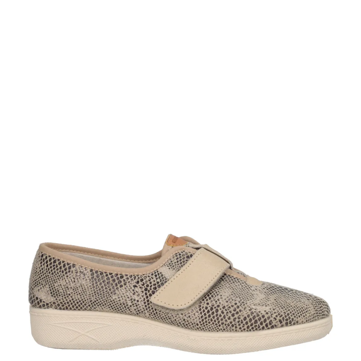 Pantofole Comfort Donna Beige Pitonate