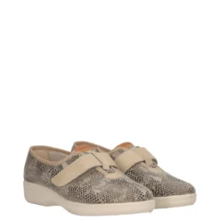 Pantofole Comfort Donna Beige Pitonate