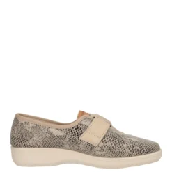 Pantofole Comfort Donna Beige Pitonate