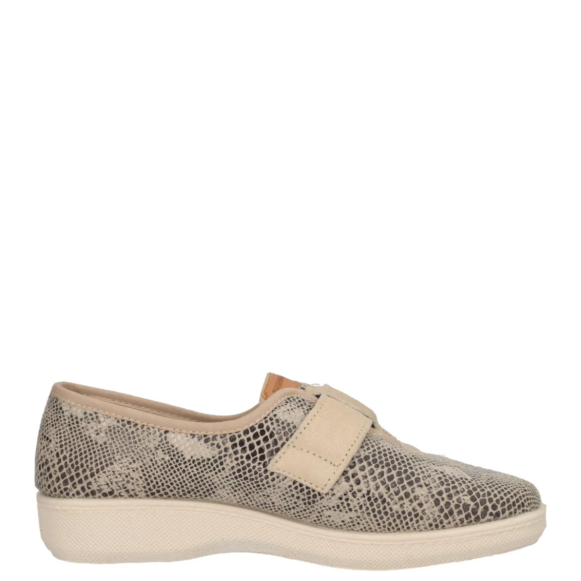 Pantofole Comfort Donna Beige Pitonate