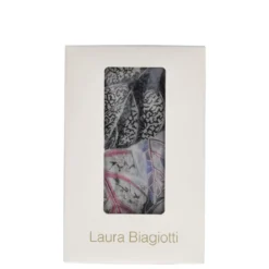 Pashmina Donna Grigia Foglie Voille