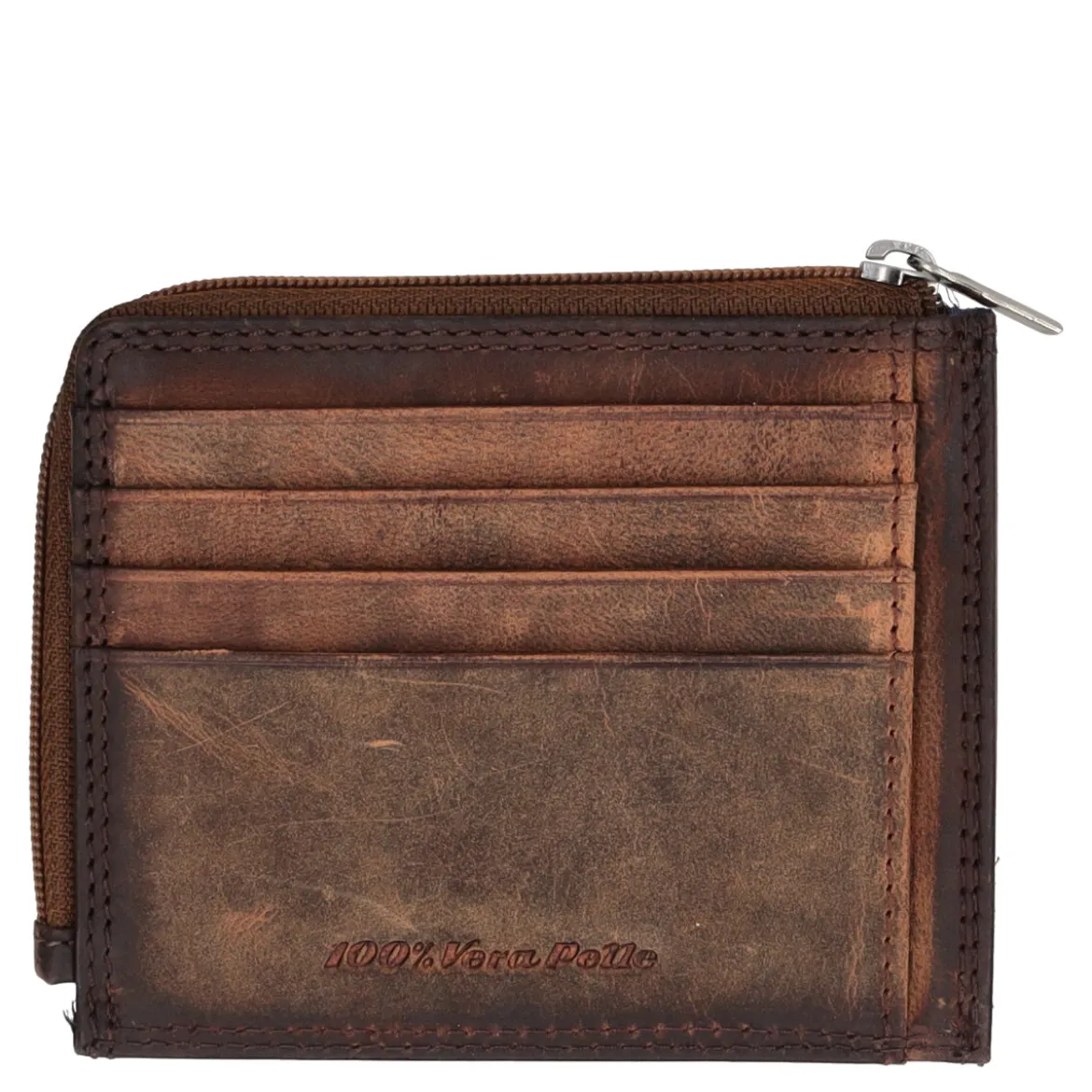 Porta carte Uomo In pelle Marrone