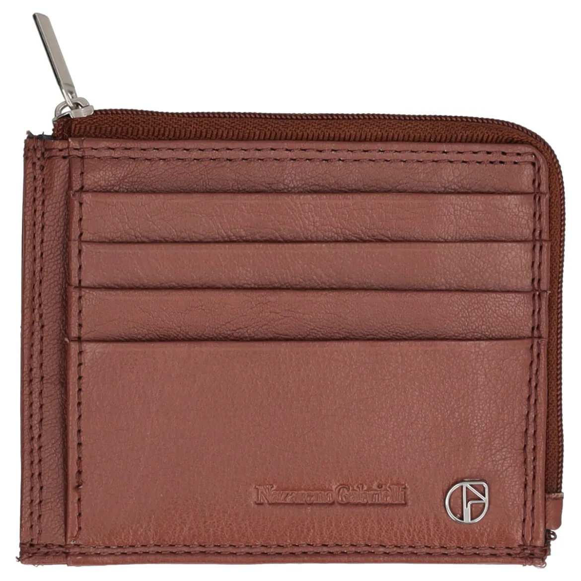 Porta carte Uomo Marrone in Pelle