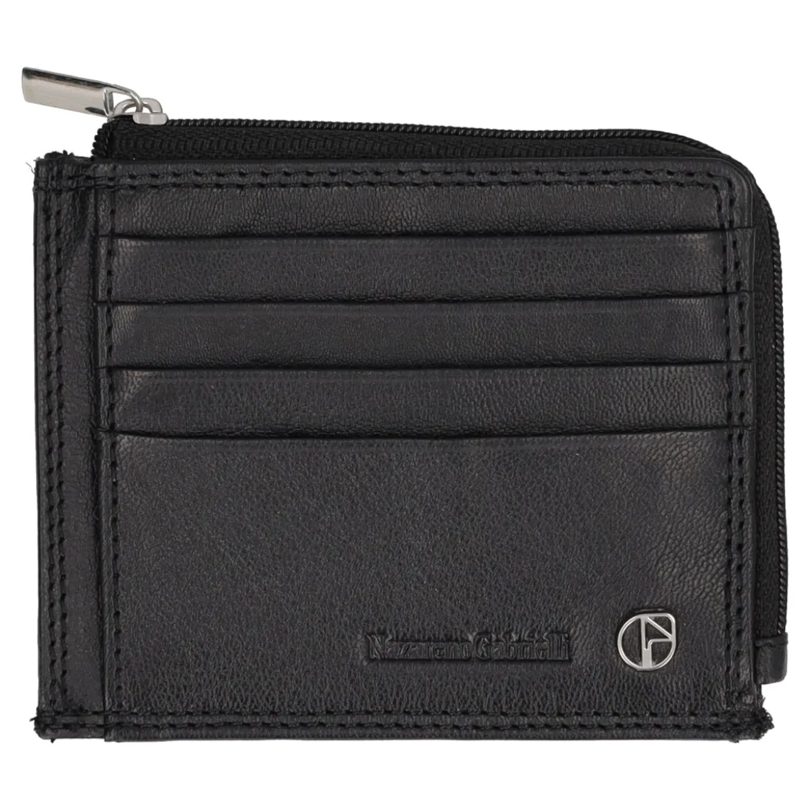 Porta carte Uomo Nero in Pelle