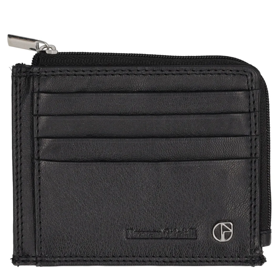 Porta carte Uomo Nero in Pelle