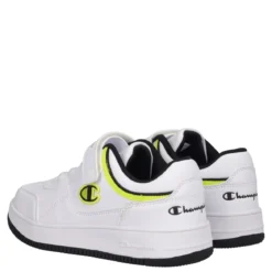 RD18 LOW B PS Sneakers Bambino Bianche e Giallo Fluo
