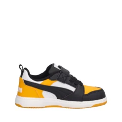 REBOUND V6 LO AC INF Sneakers Bambino Bianche, Gialli e Nere